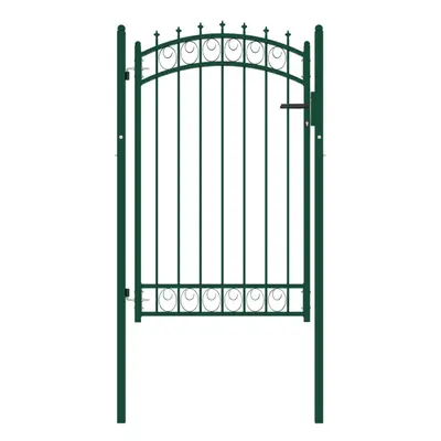 (green, x cm) vidaXL Fence Gate with Spikes Steel Garden Barrier Green/Black Multi Sizes