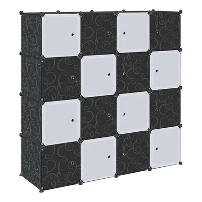 vidaXL Storage Cube Organiser with Cubes and Hanging Rods PP