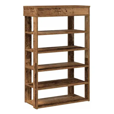 (old wood, cm) vidaXL Shoe Rack Shoe Cabinet Holder Hall Shoe Storage Shelf Engineered Wood