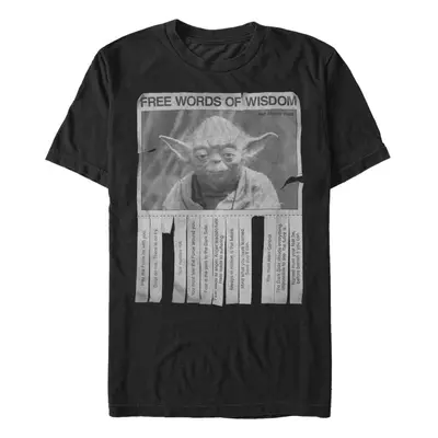 Star Wars Men's Words of Wisdom T-Shirt BLACK SMALL