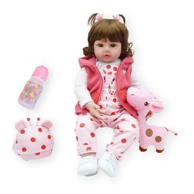 (Cloth Body-58cm) Baby 189228" Reborn Doll Vinyl Silicon Lifelike Baby Toddler Girl Reborn Kid