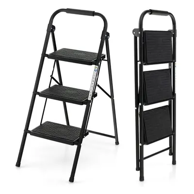 Folding Step Ladder 3-Step Ladder Portable Step Stool 265KG Capacity