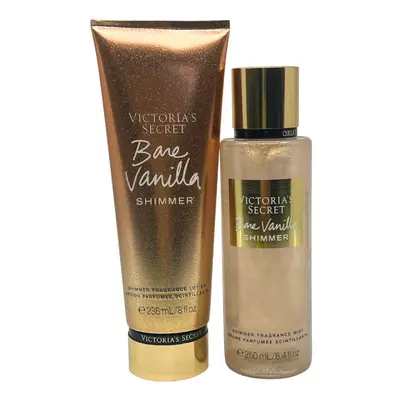 VictoriaAs Secret Bare Vanilla Shimmer Fragrance Mist and Lotion Set