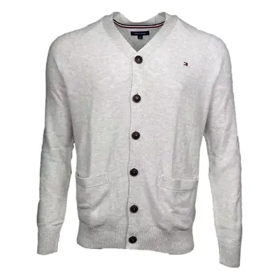 Tommy Hilfiger Mens Buttondown Knit Cardigan Sweater (Large Gray)