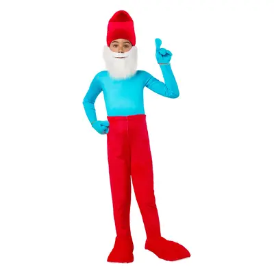 Rubie's Child's The Smurfs Papa Smurf Costume Jumpsuit As Shown Larg