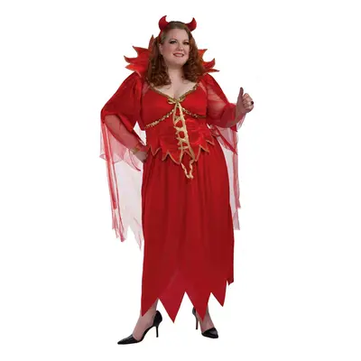 Forum Novelties Women's Plus-Size Big Fun XXX-Large Lady Devil Costume Red Plus