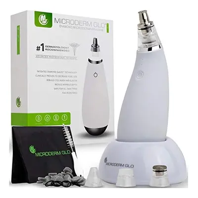 Microderm GLO MINI Diamond Microdermabrasion and Suction Tool - Best Pore Vacuum for Skin Toning