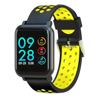 (Yellow) 1.22'' IPS Color Screen Waterproof Smart Watch Blood Pressure Fitness Sport Bracelet