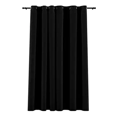 vidaXL Linen-Look Blackout Curtains with Grommets Bedroom Home Decor Window Treatment Eyelet Rea