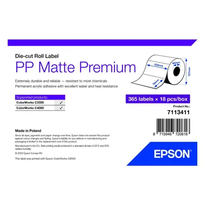 PP MATTE LABEL PREM DIE-CUT