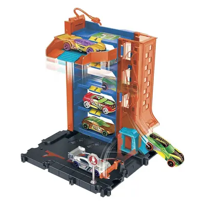 Hot Wheels City Downtown Car Park Level Garage Playset with Car Included