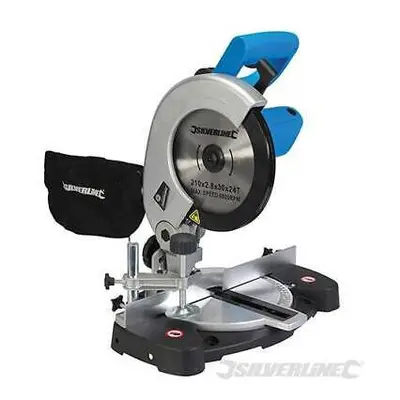 SILVERLINE 1400W 210MM COMPOUND MITRE CUTTING SAW 230V NEW WARRANTY