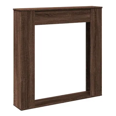 (brown oak) vidaXL Fireplace Surround Fire Surround Fire Place Engineered Wood