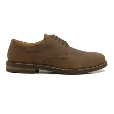 (12 (Adults')) Franklin | Brown Oiled Nubuck | Mens Derby Shoes