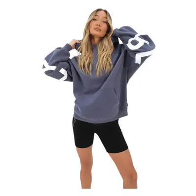 (Sea Blue, = UK/AU = EU 36) Women Blakey Print Hoodie Hooded Sweatshirt Pullover Loose Casual Sp