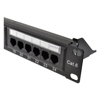 kenable Cat6 Gigabit Inch Rack Mountable Patch Panel Port 1U & Back Bar