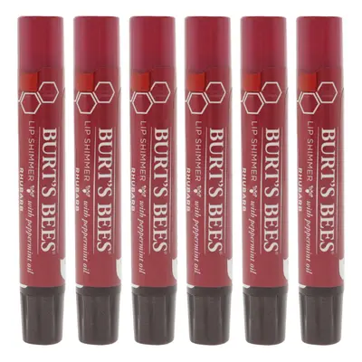 Burts Bees Lip Shimmer - Rhubarb - Pack of For Women 0.09 oz Lip Balm