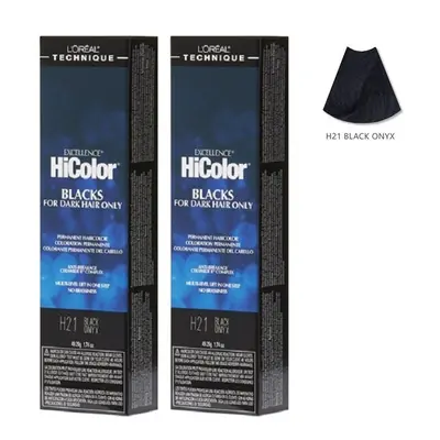 (H21 - (2pks)) L'Oreal Excellence HiColor H21 Black Onyx BLACKS For Dark Hair Only