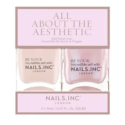 Nails.INC All About The Aesthetic Nail Polish Duo, Trend Inspired Nail Shades, Swatched from the