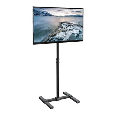 VIVO TV Floor Stand for to inch Flat Panel LED LCD Plasma Screens, Portable Display Height Adjus