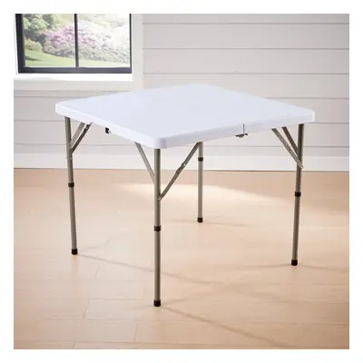 Home Source Indoor Outdoor 86cm Square Folding Trestle Table White