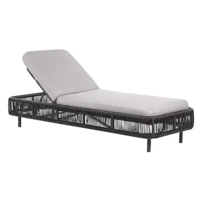 Sun Lounger PE Rattan Grey OSINI