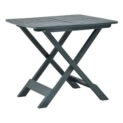 vidaXL Folding Garden Table Plastic Green 79x72x70cm Bistro Table Outdoor Desk