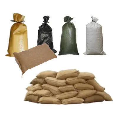 Pack of all types Yuzet Sand Bags With Ties Flood Protection Sack Sandbag