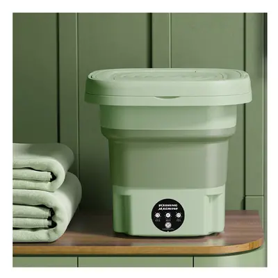 (green) Portable Washing Machine Mini Washer Foldable Washer and Spin Dryer