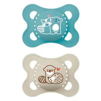 MAM Original Soother Months (Pack of 2), Baby Soother Made from Sustainable Material, SkinSoft S