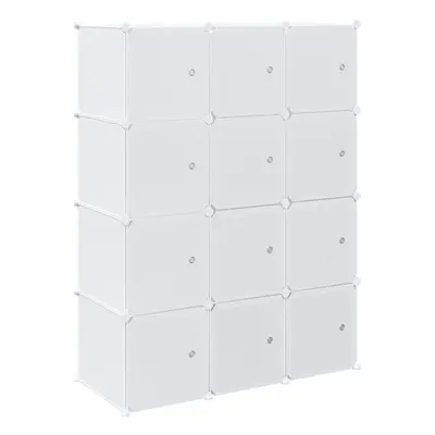 vidaXL Storage Cube Organiser with Cubes and Hanging Rods PP