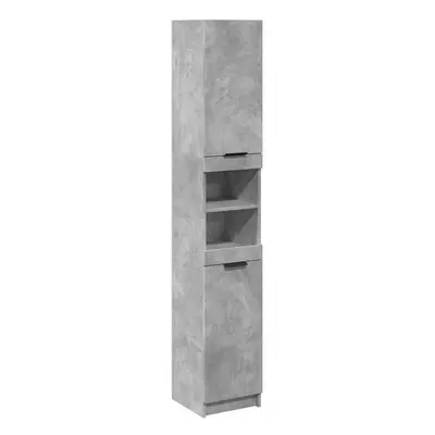 vidaXL Bathroom Cabinet Concrete Grey 32x34x188.5 cm Engineered Wood