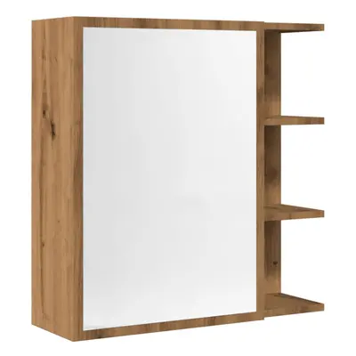 (artisan oak) vidaXL Bathroom Mirror Cabinet Storage Cupboard Side Cabinet Engineered Wood