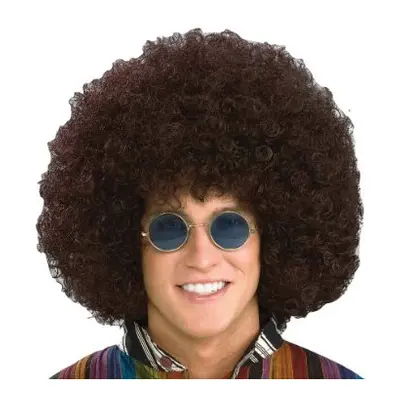 Forum Novelties Mens Jumbo Afro Hippie Costume Wig, Brown, One Size