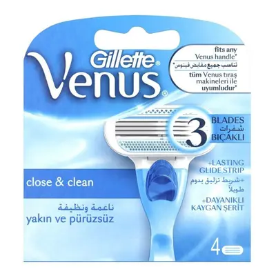 Smooth Shaving Experience: Gillette Venus Close & Clean Blade 4's