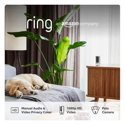 Ring Indoor Camera (2nd Gen) | Plug-In Pet Security Camera | 1080p HD, Two-Way Talk, Wifi, Priva