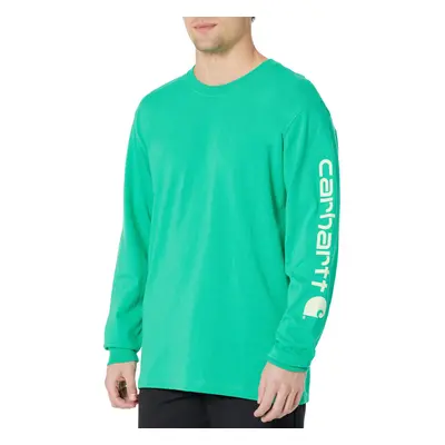 Carhartt Men's Loose Fit Heavyweight Long Logo Sleeve Graphic T-Shirt