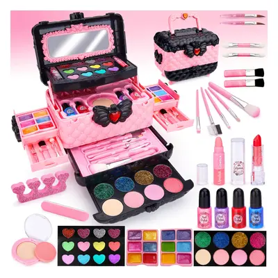 Kids Makeup Sets for Girls, Pack Real Washable Make Up Set Toy for Little Girl Age 4 6 8 10 Year