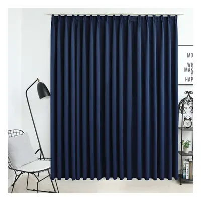 vidaXL Blackout Curtain with Hooks Blue Blind Drape Window Curtain Covering