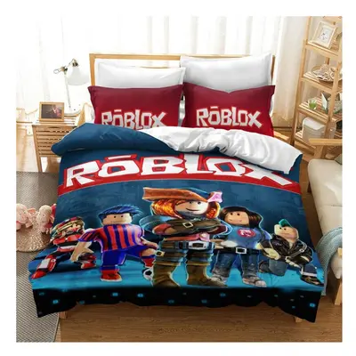 (Roblox, US-Full(3pcs):200x230cm) 3D Printed Game Roblox Bedding Bedding Set