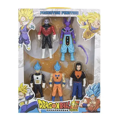 (Set Of D 5pcs) Dragon Ball Z light projection Goku Vegeta movable doll model children's gifts c