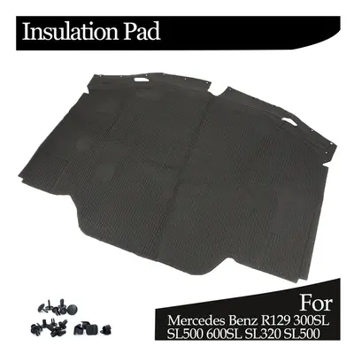 LBQ Front Engine Hood Insulation Pad Sound Heat Cotton Soundproof Mat Cover Foam for Mercedes Be