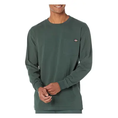 Dickies mens Big & Tall Long-sleeve Heavyweight Crew-neck T-shirt work utility t shirts Hunter G