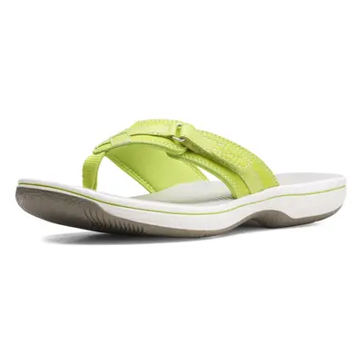 Clarks womens Breeze Sea Flip Flop Lime Synthetic US