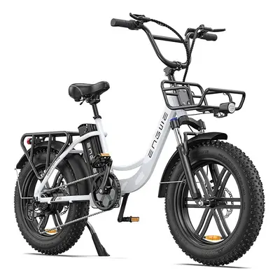 ENGWE L20 E-Bike Adults Fat Tire E-Bike 7-Speed, Dual Shock Absorber