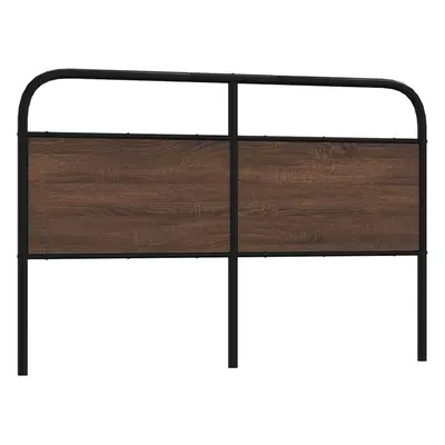 (brown oak, cm) vidaXL Headboard Bed Header Bedroom Bed Headboard Steel and Engineered Wood