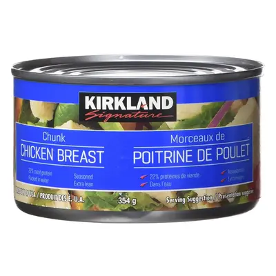 Kirkland Signature Chicken Breast, Packed In Water, Premium Chunk, 12.5-Ounce Cans