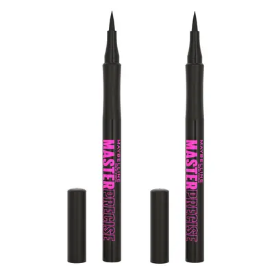 Maybelline Eyestudio Master Precise All Day Waterproof Liquid Eyeliner Makeup Black Count (Packa