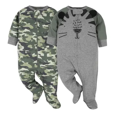 gerber Baby Boys 2-Pack Sleep N Play Tigercamo Months