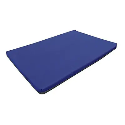 Carousel Medium Waterproof Orthopaedic Rectangle Memory Foam Dog Bed/Travel Mat | Blue | 82cm x 